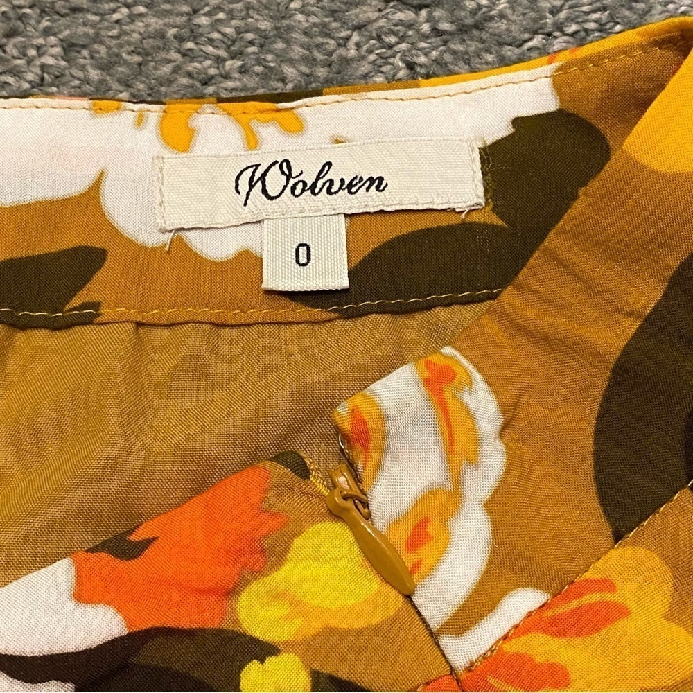 Anthropologie Wolven Mavis Tiered Midi Ruffle Floral Skirt 16190 - Picture 10 of 13